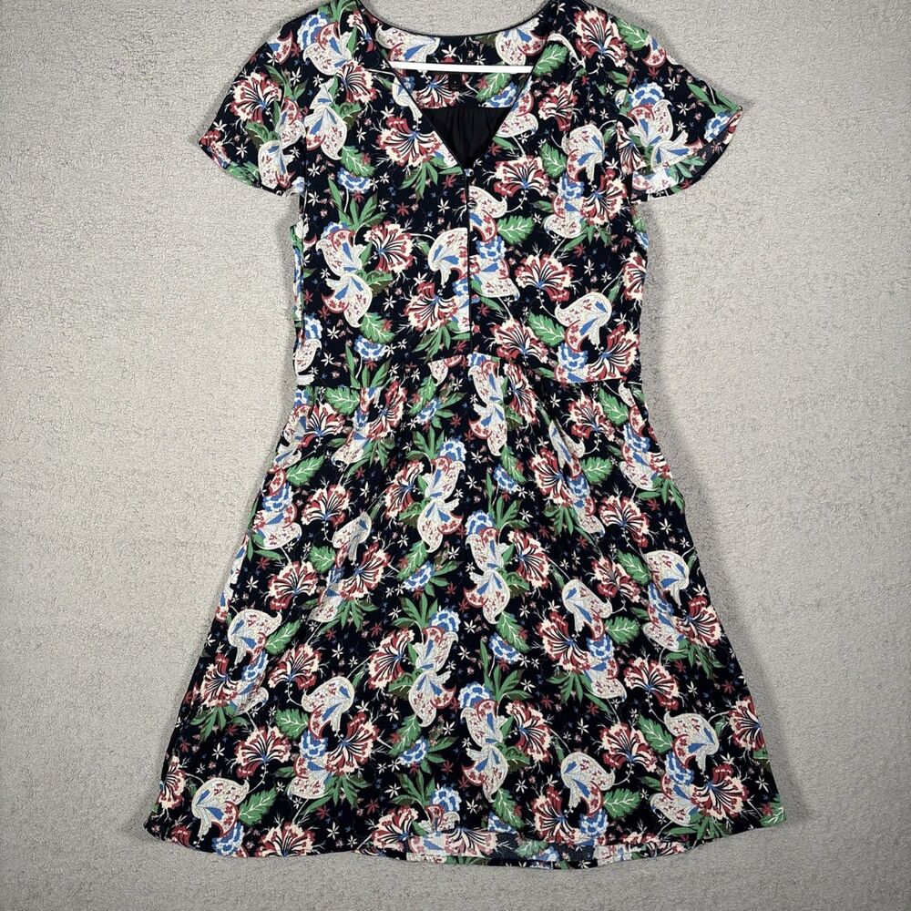 J Crew Women’s Size 6 Spring Summer Dress Mini Layered Fit And Flare Flowers